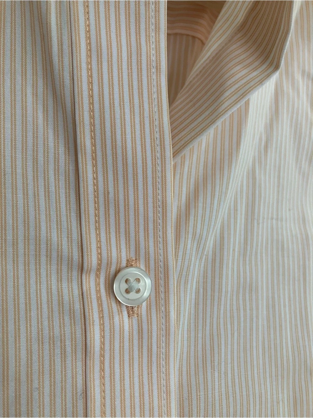 Banana Republic cotton shirt 2p orange striped nwt